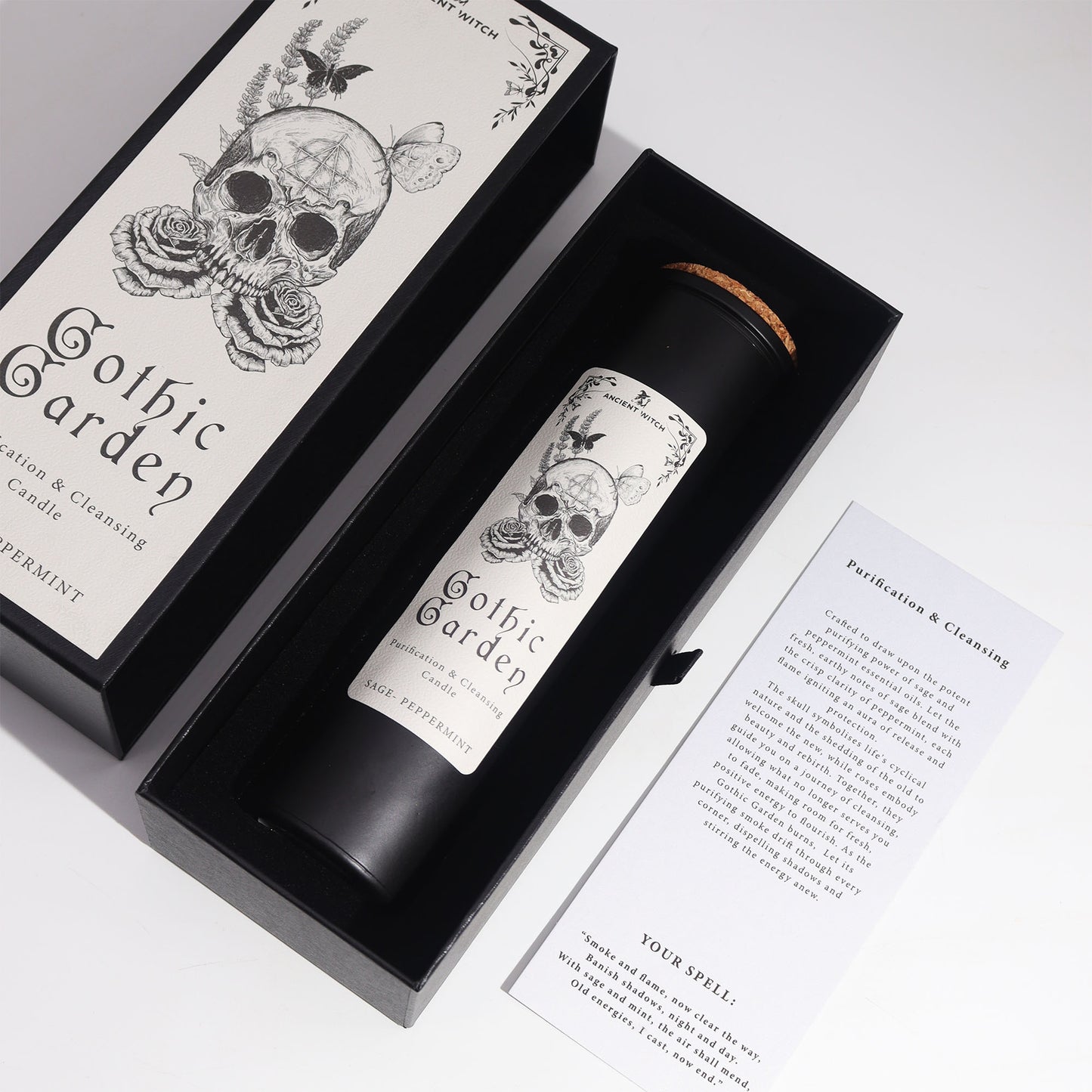 Gothic Garden Purification & Cleansing Candle - Sage - Peppermint