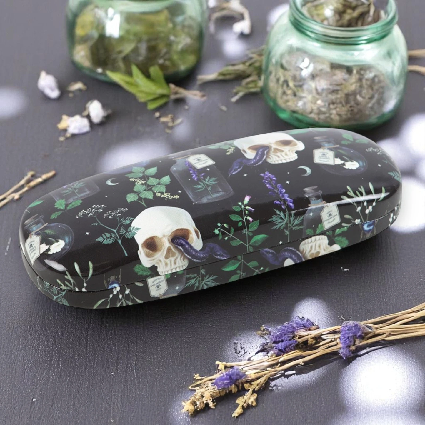 Venom & Vines Glasses Case with Cleaning Cloth Witchy Pagan Herbs Apothecary