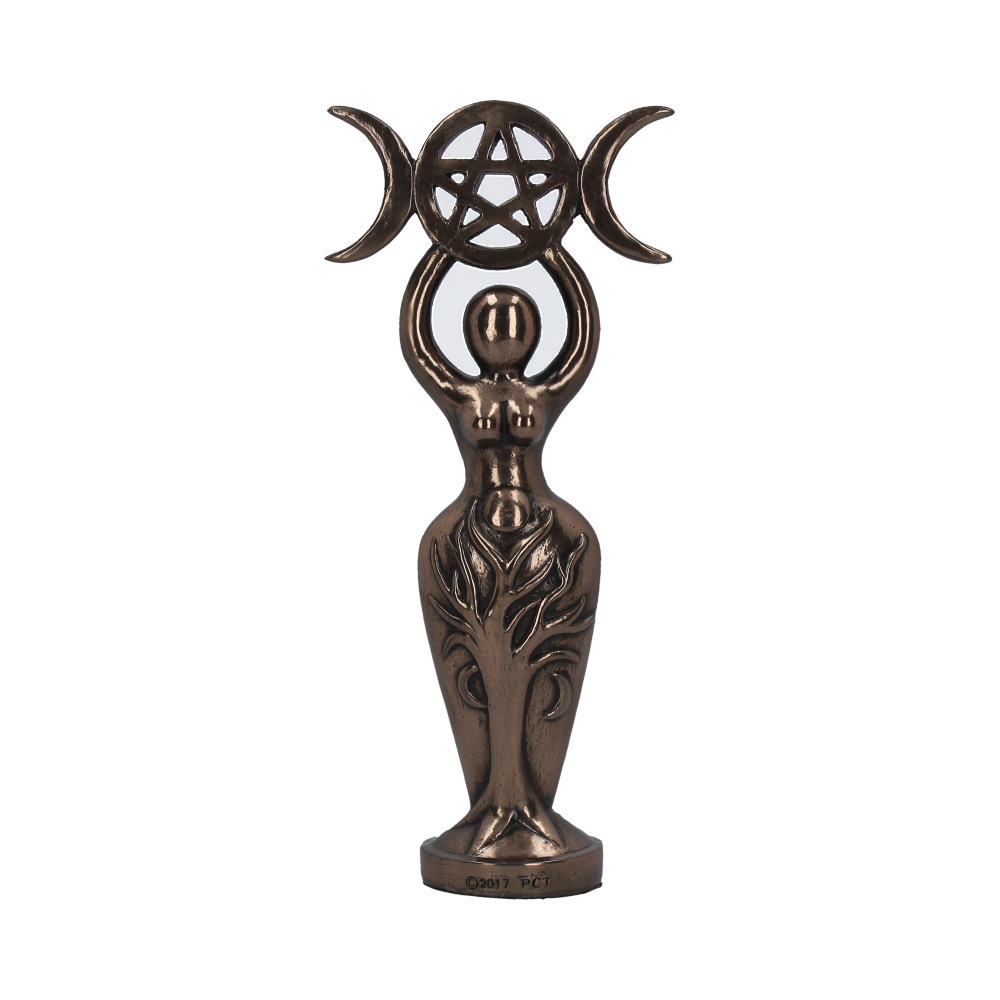 Triple Goddess Idol Statue Bronze Tone 20cm
