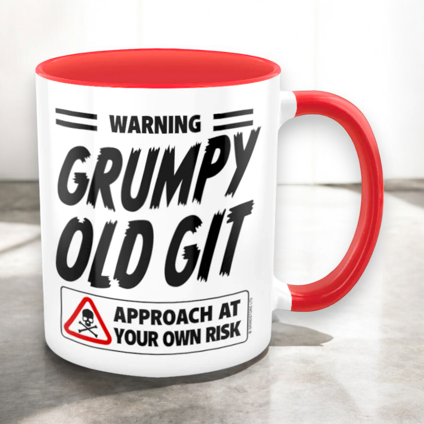 Warning, Grumpy Old Git Mug Funny Offensive Gift