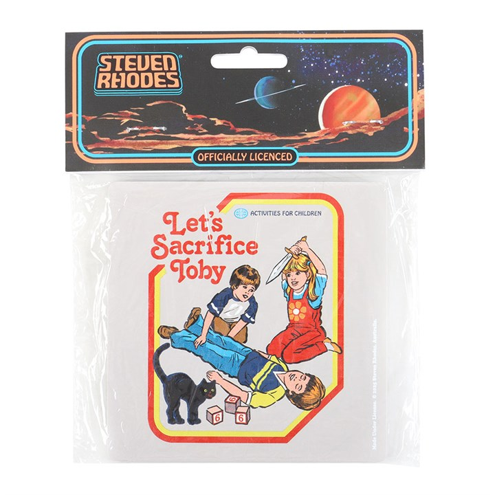 Steven Rhodes Let's Sacrifice Toby Coaster Dark Humour Alternative Retro Gift Tea Coffee Lover