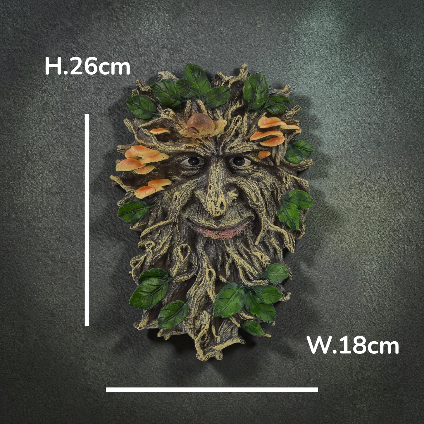 Green Man Greenman Larix Tree Ent Wall Ornament Indoor Outdoor Pagan Plaque