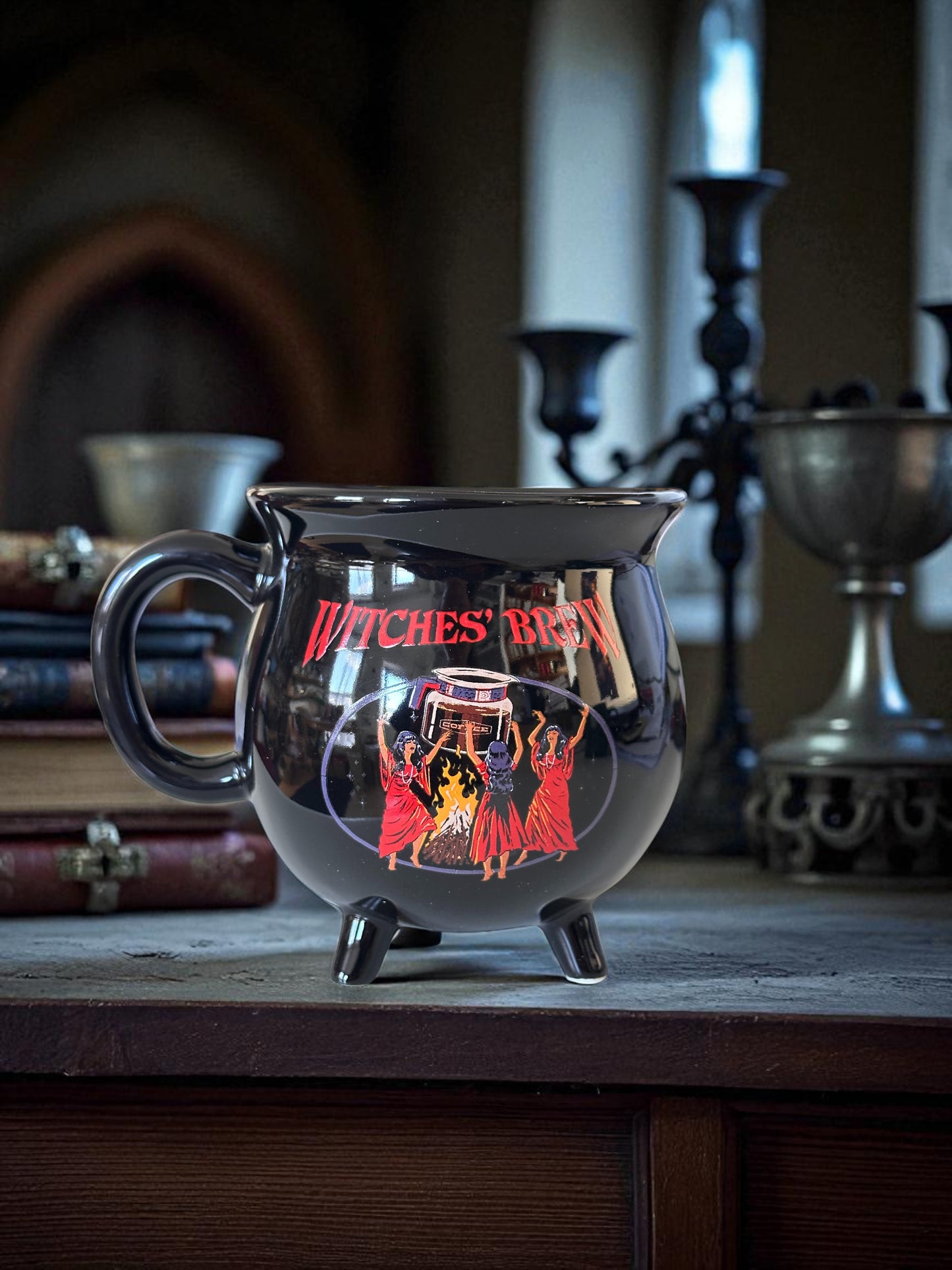 Steven Rhodes Witches' Brew Cauldron Mug Witchy Gift Pagan Retro Wiccan Pagan