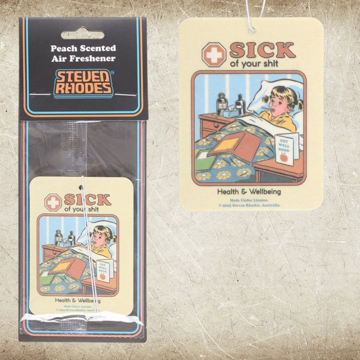 Steven Rhodes Design Air Freshener Dark Humour Funny Retro Gift Alternative Car Home Decor Fragrance