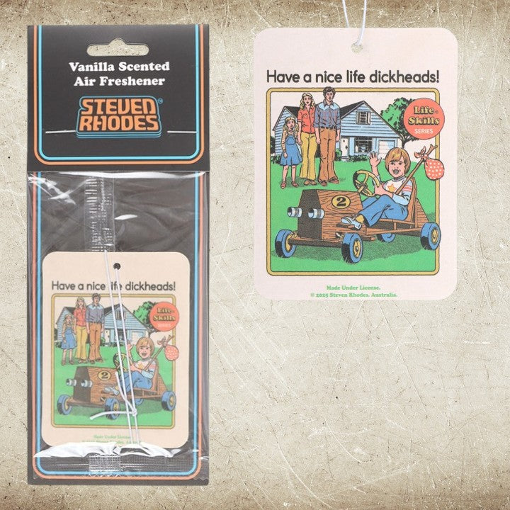 Steven Rhodes Design Air Freshener Dark Humour Funny Retro Gift Alternative Car Home Decor Fragrance