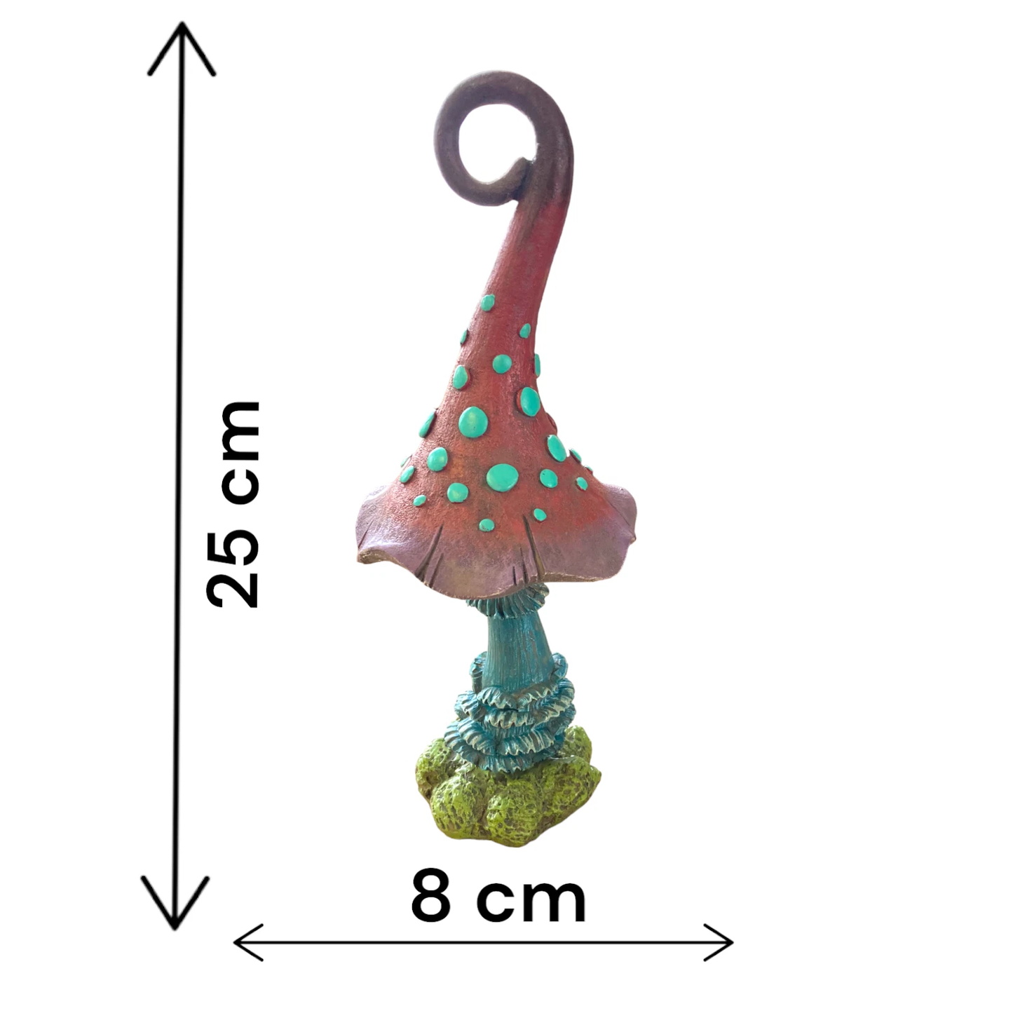 Red Mystical Toadstool Garden Ornament - Fairy Garden - Mushroom - Forager gift -