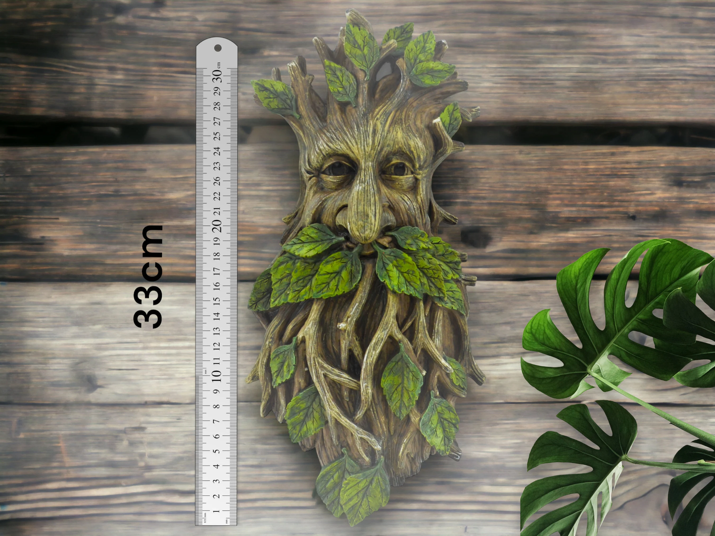 Large Tree Ent Green Man Wall Plaque Home Garden Decor 33cm