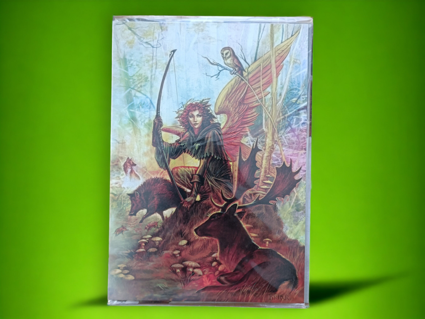 Elemental Angel Fantasy Art Cards by Briar Fire, Air, Water and Earth