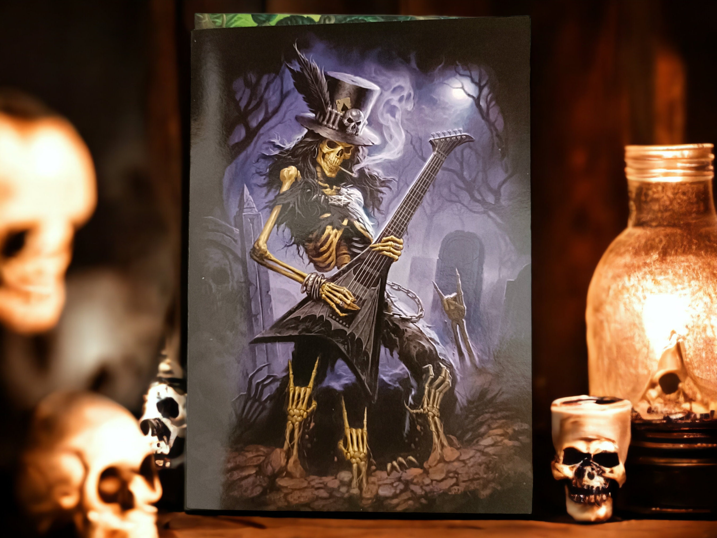 Gothic Fantasy Art Cards Blank Samhain Halloween Witch Skulls Dead De Los Muertos