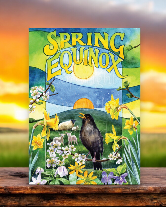 Spring Equinox Fantasy Art Greeting Card by Samantha Symonds