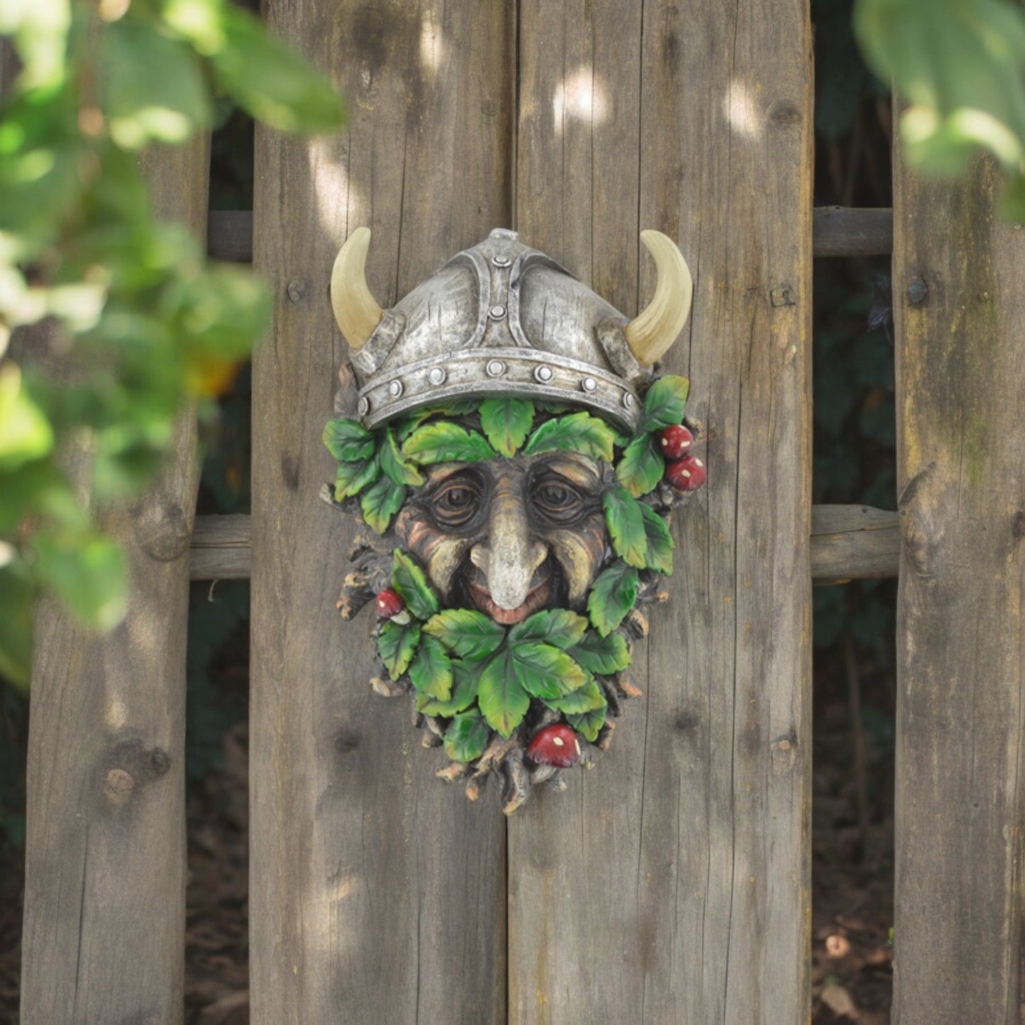 Enorki Viking Large Greenman wall plaque for garden or home.