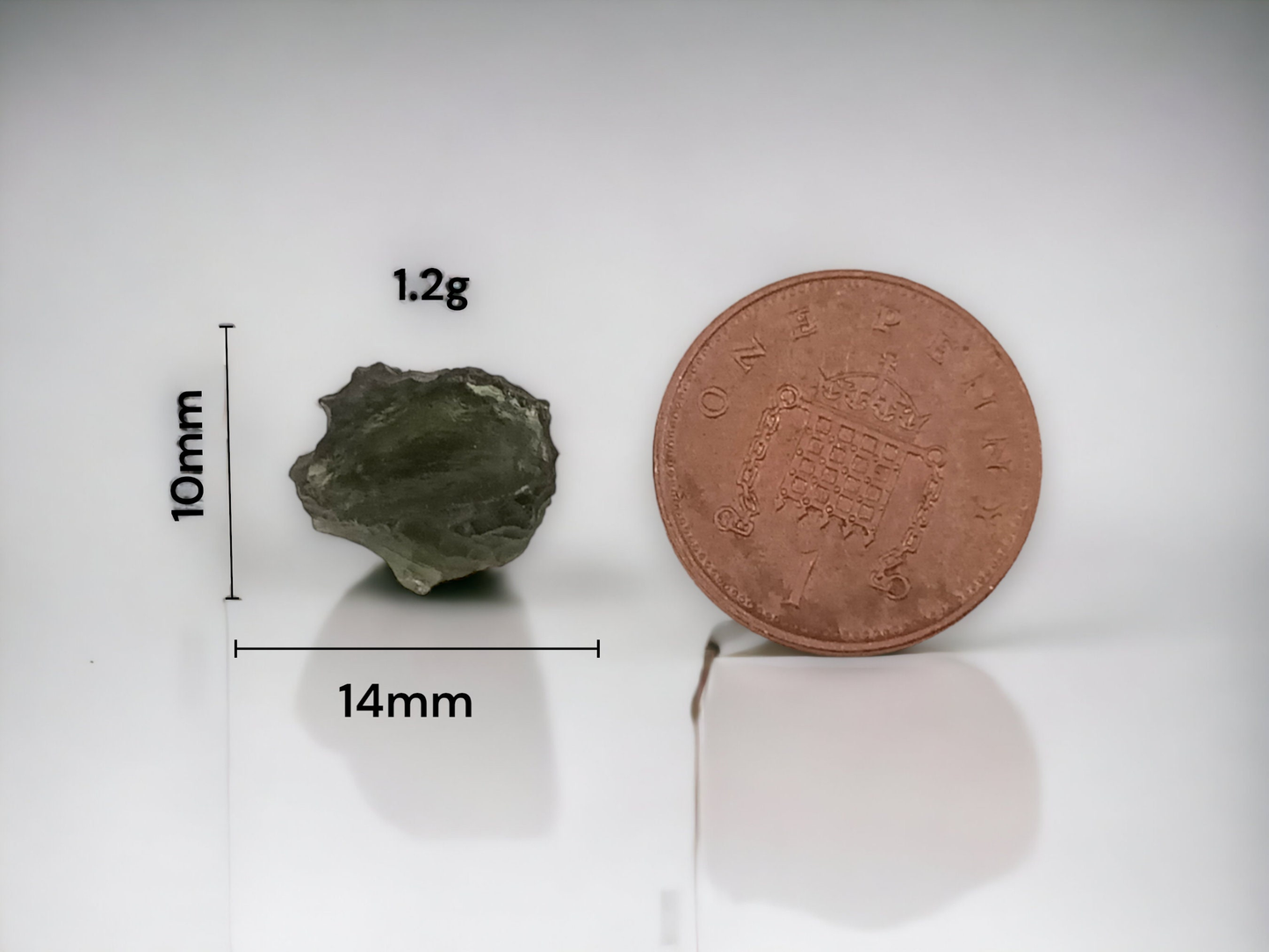 Genuine 1.2g Moldavite from Chlum, Czech Republic Stone of Transformation