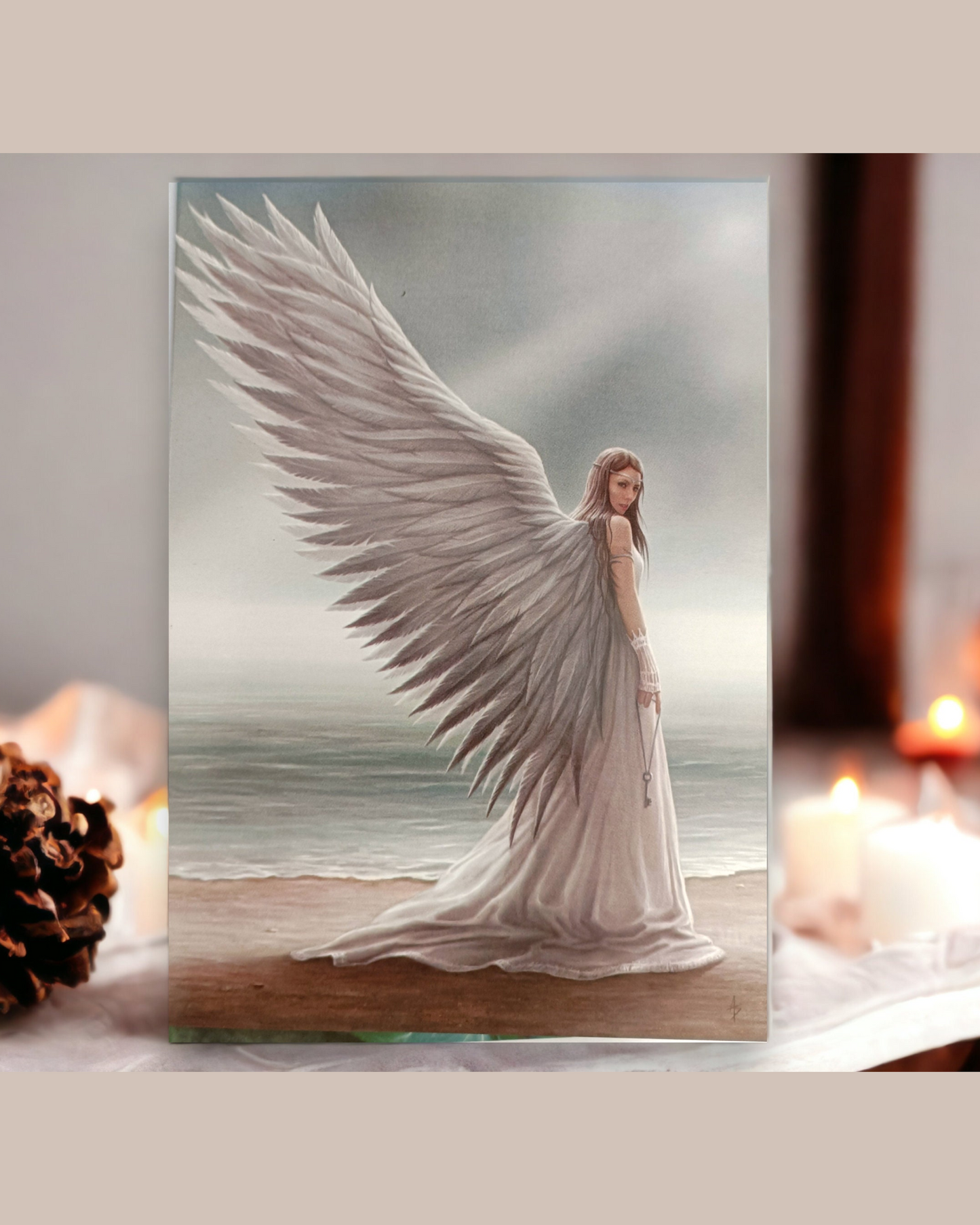 Gothic Fantasy Angel Greeting Cards by Anne Stokes