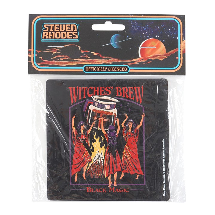 Steven Rhodes Witches' Brew Coaster Tea Coffee Lovers Pagan Witchy Gift Humour