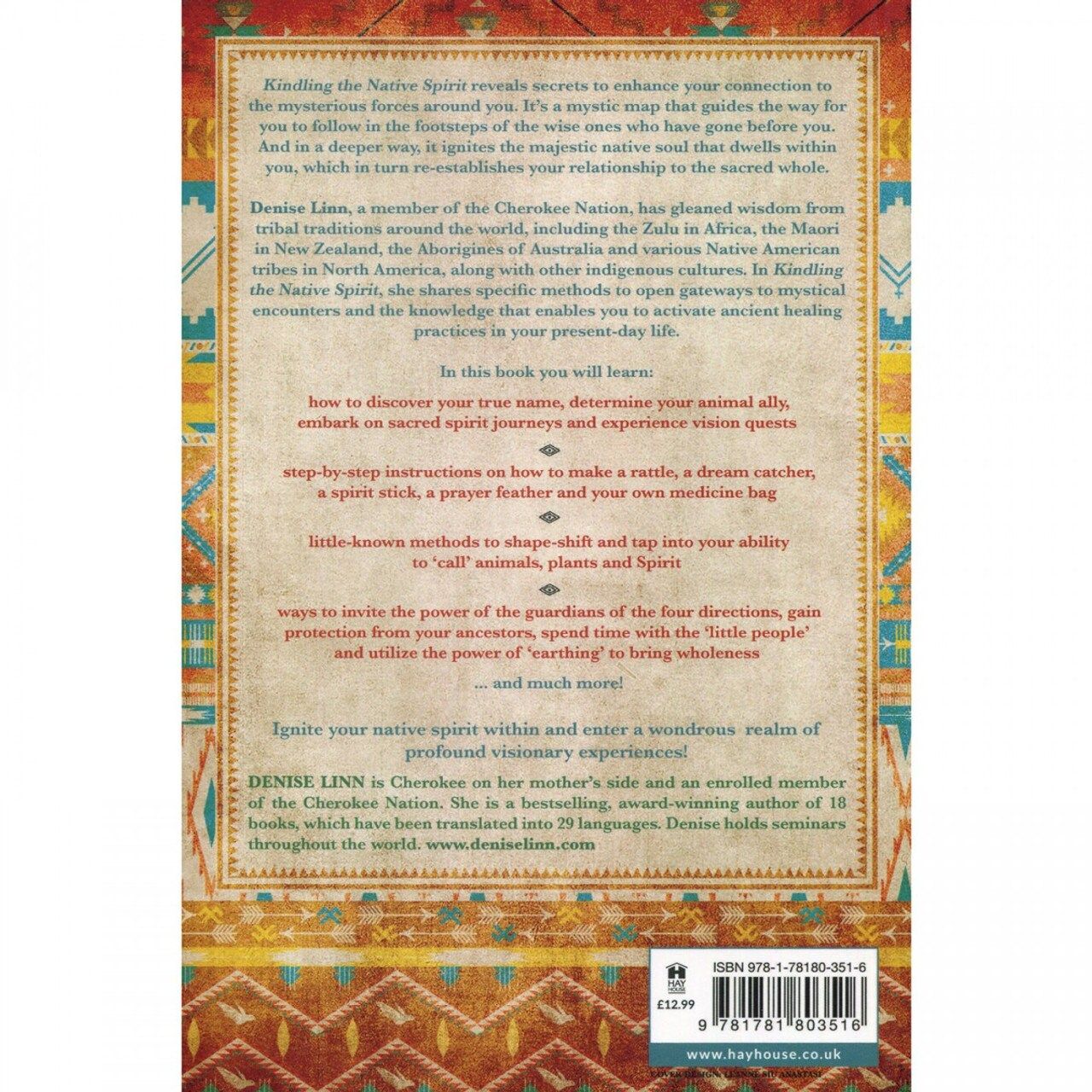 Kindling The Native Spirit - Sacred Practices for Everyday Life - Denise Linn Book