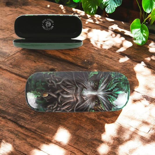 Oak King Greenman glasses case - Artwork by Anne Stokes