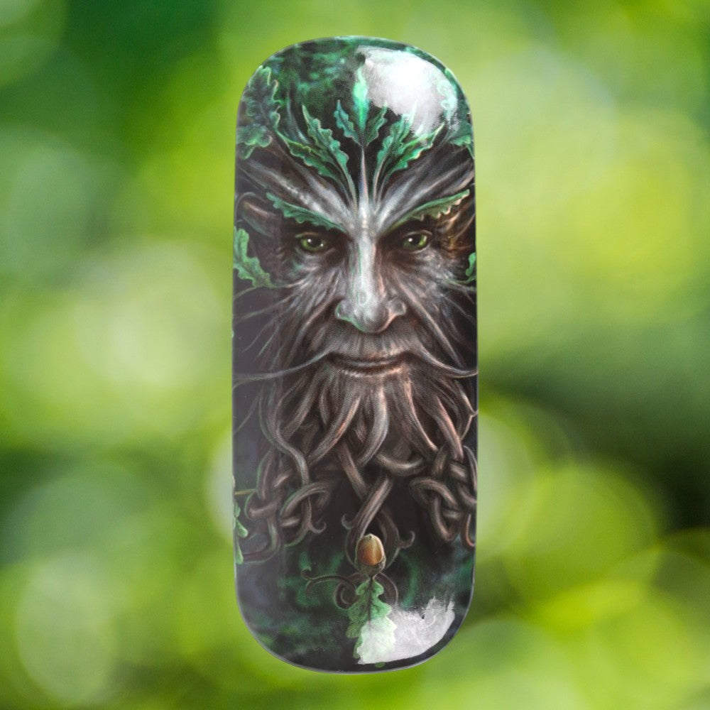 Oak King Greenman glasses case - Artwork by Anne Stokes