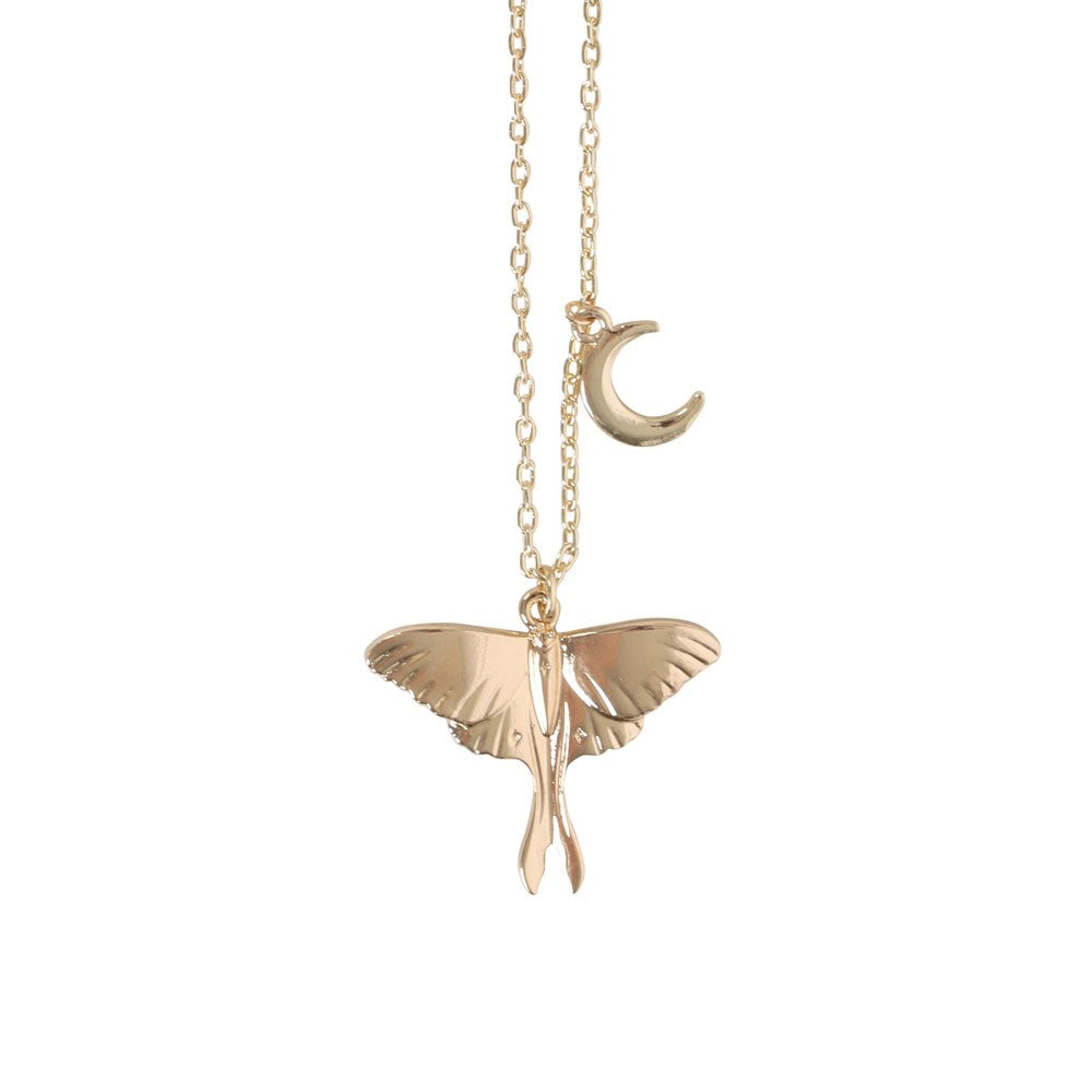 Luna Moth necklace and greeting card