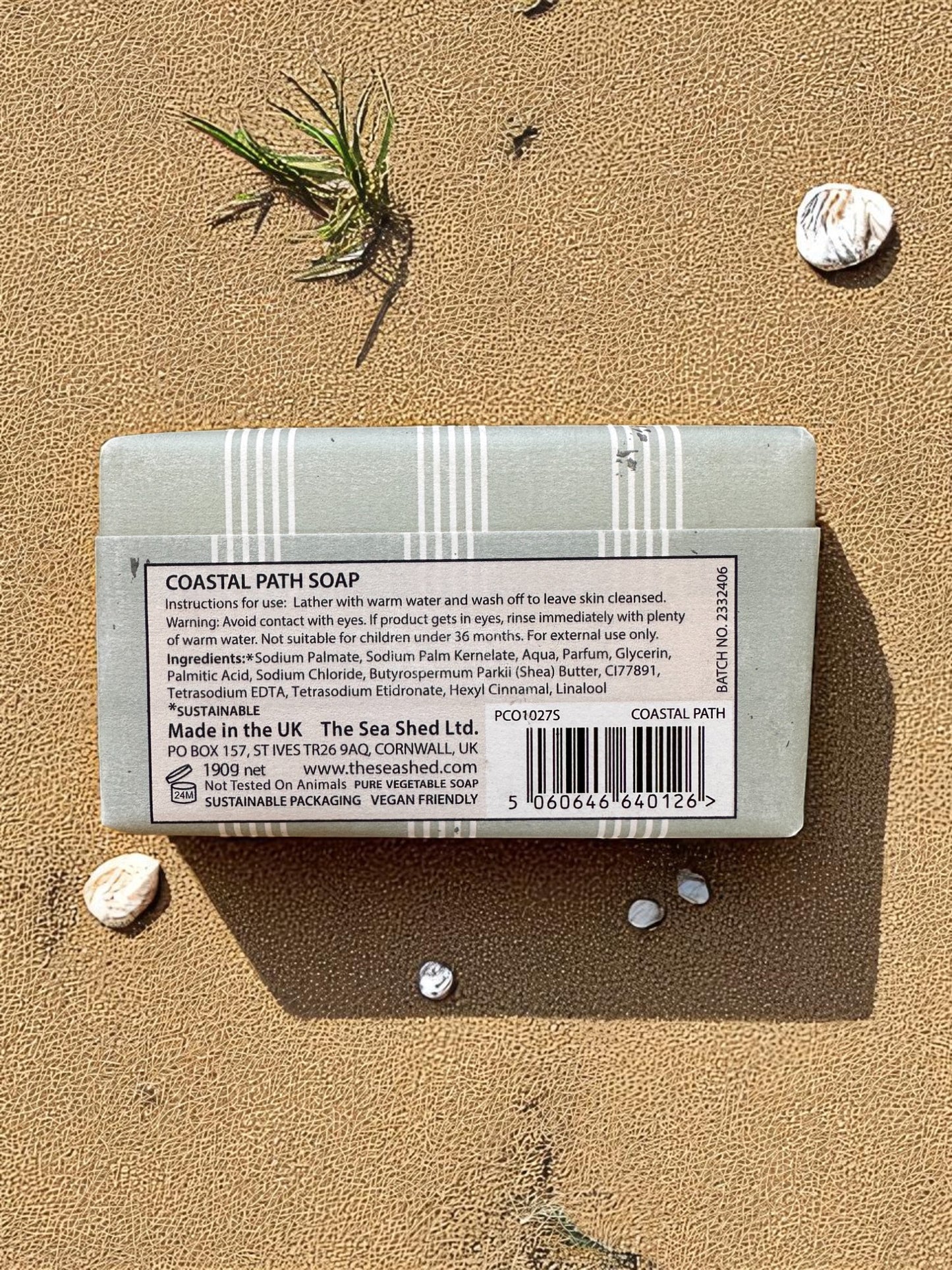 The Sea Shed Cornwall Soap St Ives Plastic Free 190g