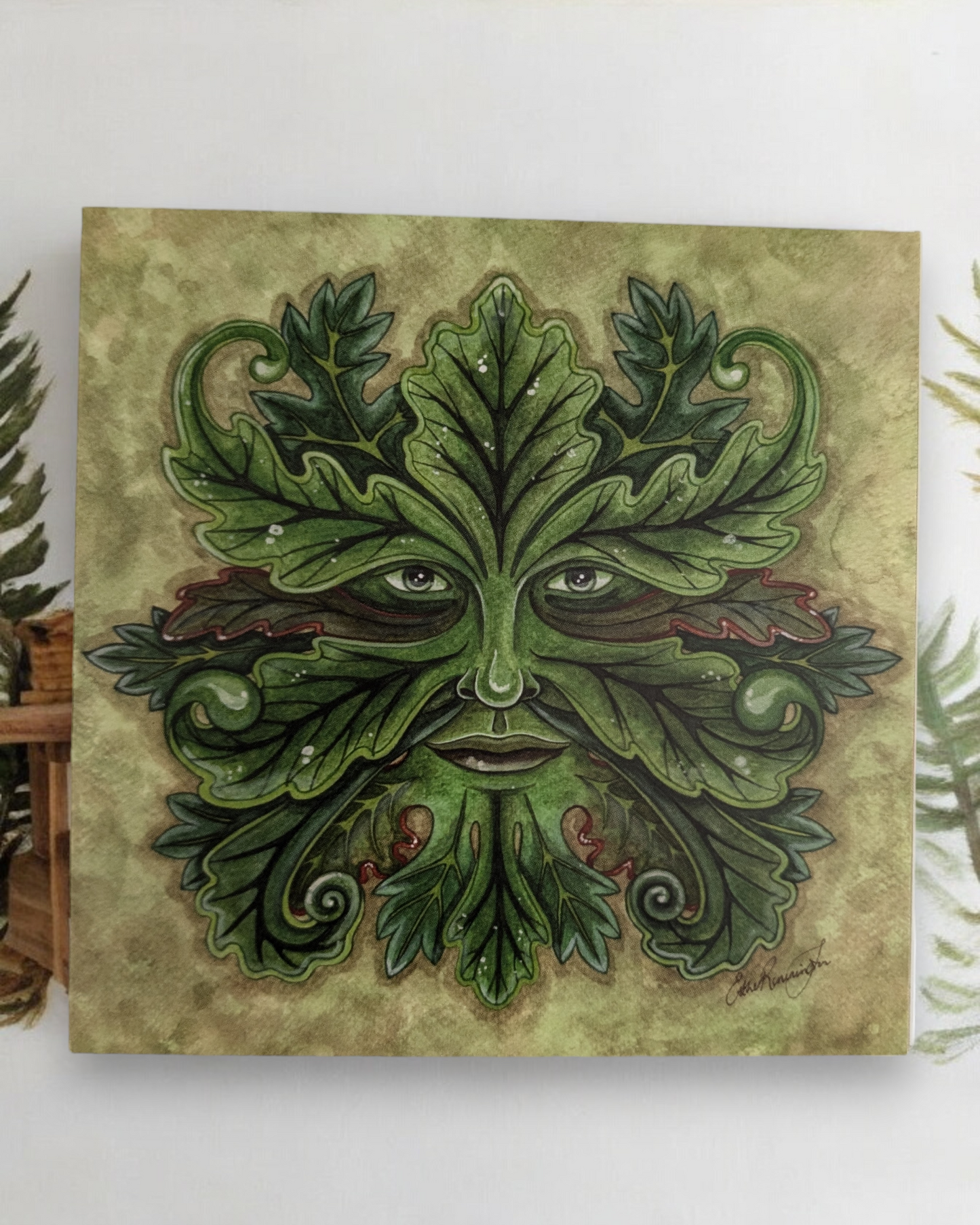 Fantasy Art Greeting Cards Green Man Avalon Summer Solstice Morrighan