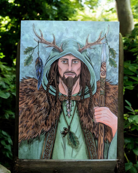 Herne - Eco Fantasy Art Card by Esther Remmington