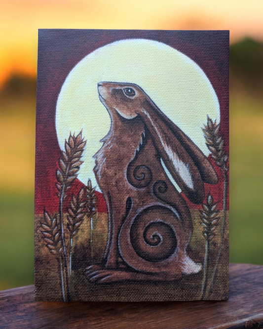 Hare Moon - Fantasy Art Card by Esther Remmington