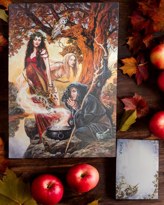 The Triple Goddess - Fantasy Art Greeting Card by Briar