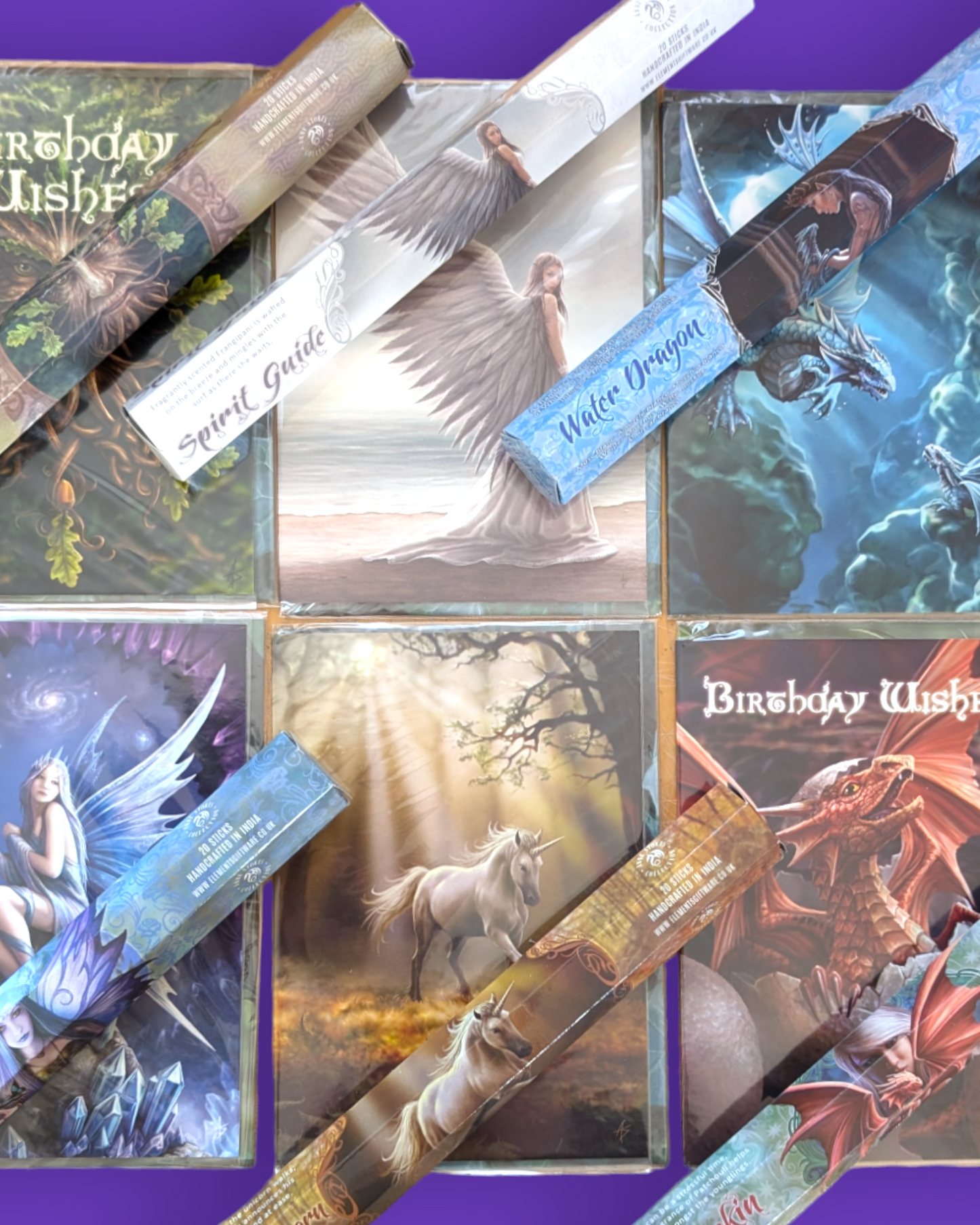 Fantasy Art Greeting Card and Matching Incense Sticks by Anne Stokes