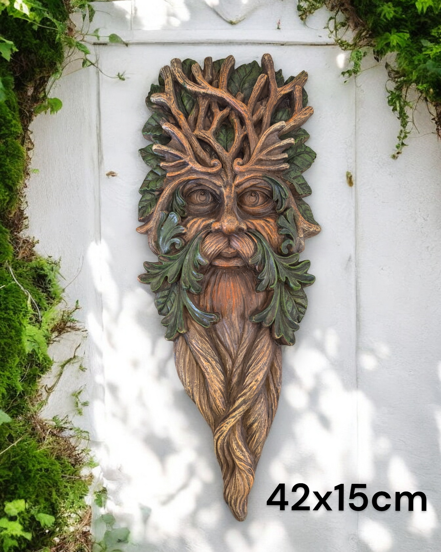 Large 42cm Green Man Tree Ent Wall Plaque Man of Woods