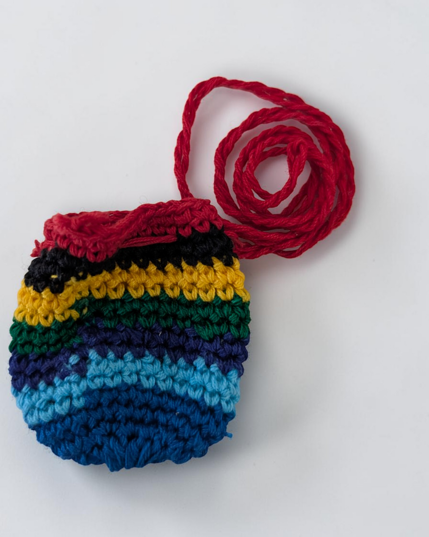 Fair Trade Crochet Rainbow Crystal Pouches