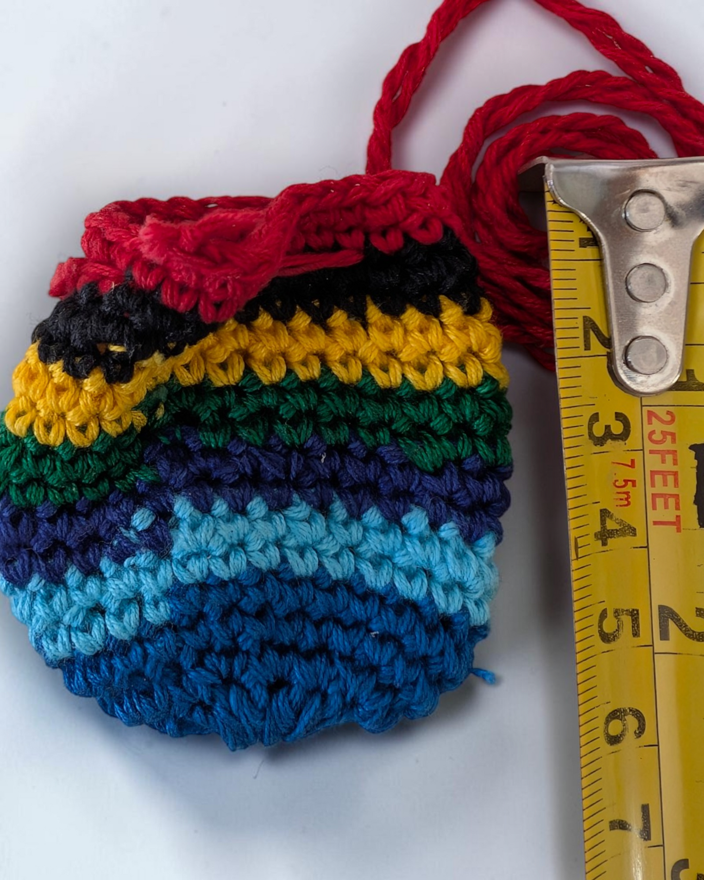 Fair Trade Crochet Rainbow Crystal Pouches
