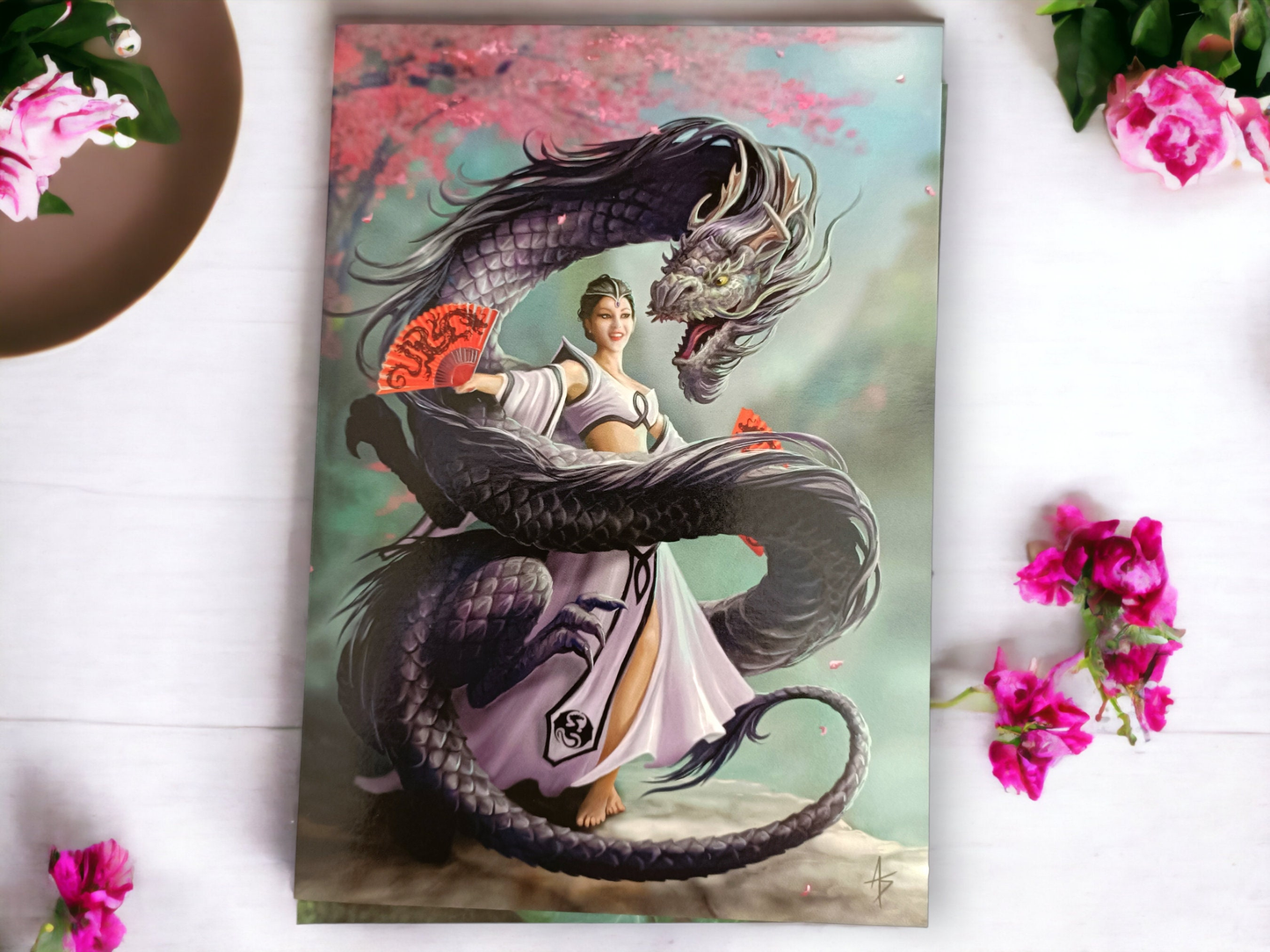 Oriental Fantasy Art Cards Dragons Skulls Geisha Blank Greeting Cards Anne Stokes Dashinvaine Chinese New Year of the Dragon