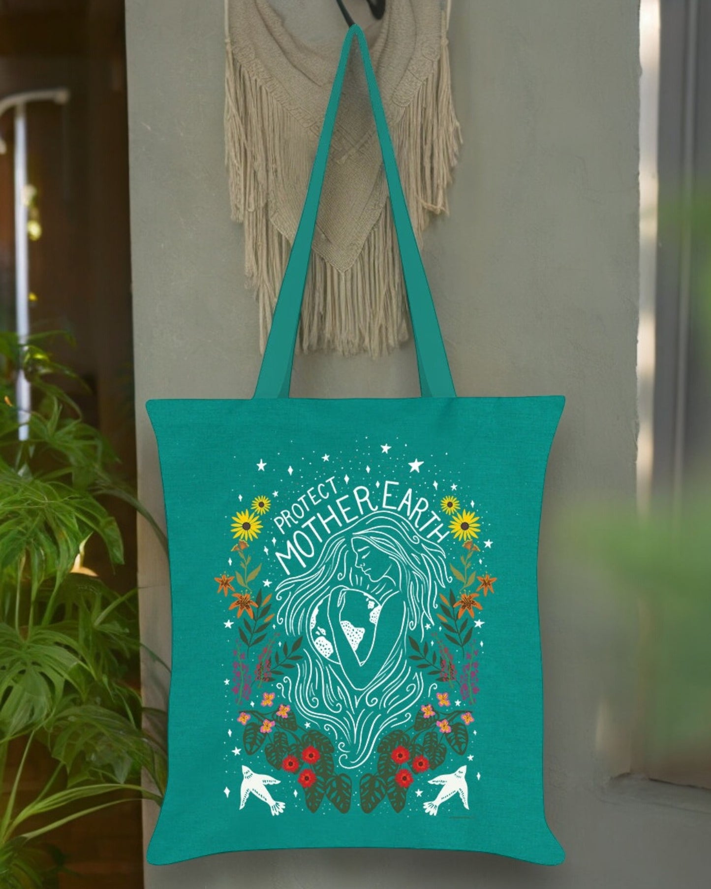 Protect Mother Earth Emerald Green Tote Bag