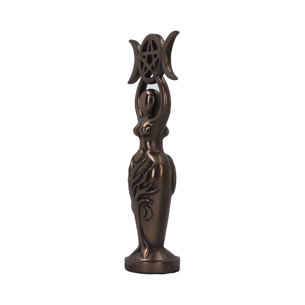 Triple Goddess Idol Statue Bronze Tone 20cm