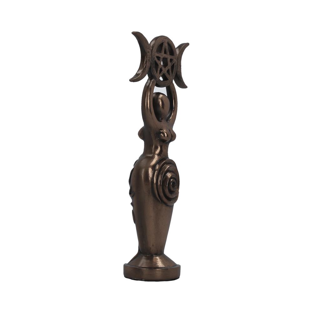 Triple Goddess Idol Statue Bronze Tone 20cm