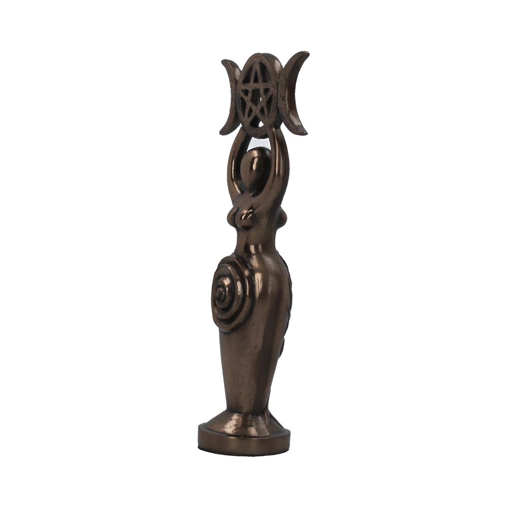 Triple Goddess Idol Statue Bronze Tone 20cm