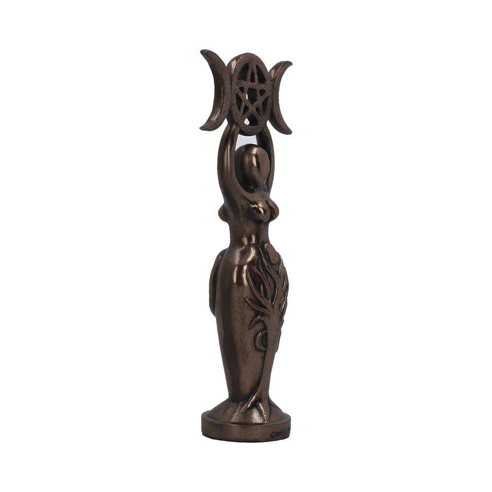 Triple Goddess Idol Statue Bronze Tone 20cm