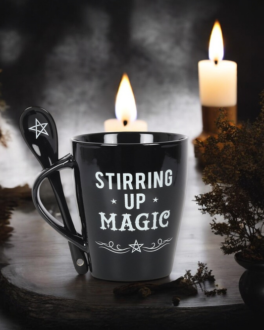 Stirring Up Magic Ceramic Mug and Spoon Boxed