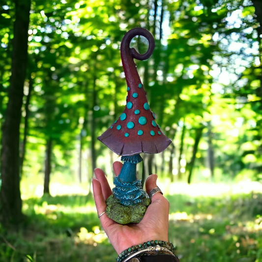 Red Mystical Toadstool Garden Ornament - Fairy Garden - Mushroom - Forager gift -