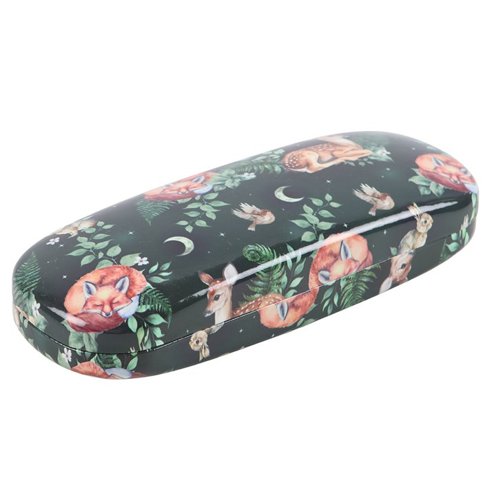Fawn and Friends Forest Print Glasses Case Gift for Readers Nature Fox Lovers