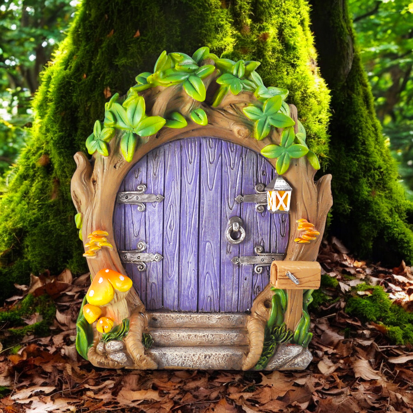 Large Purple Forest Fairy Door 15cm