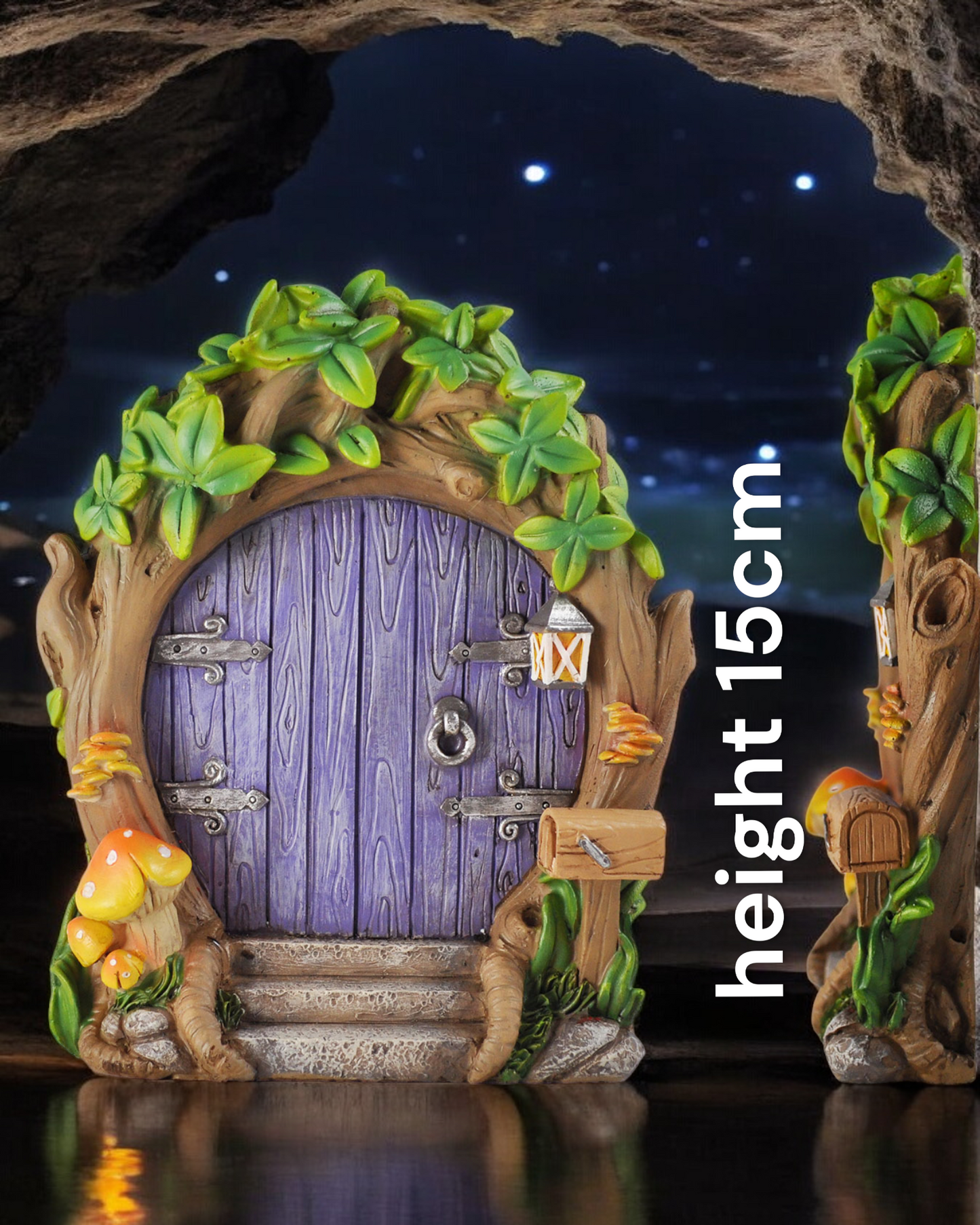 Large Purple Forest Fairy Door 15cm