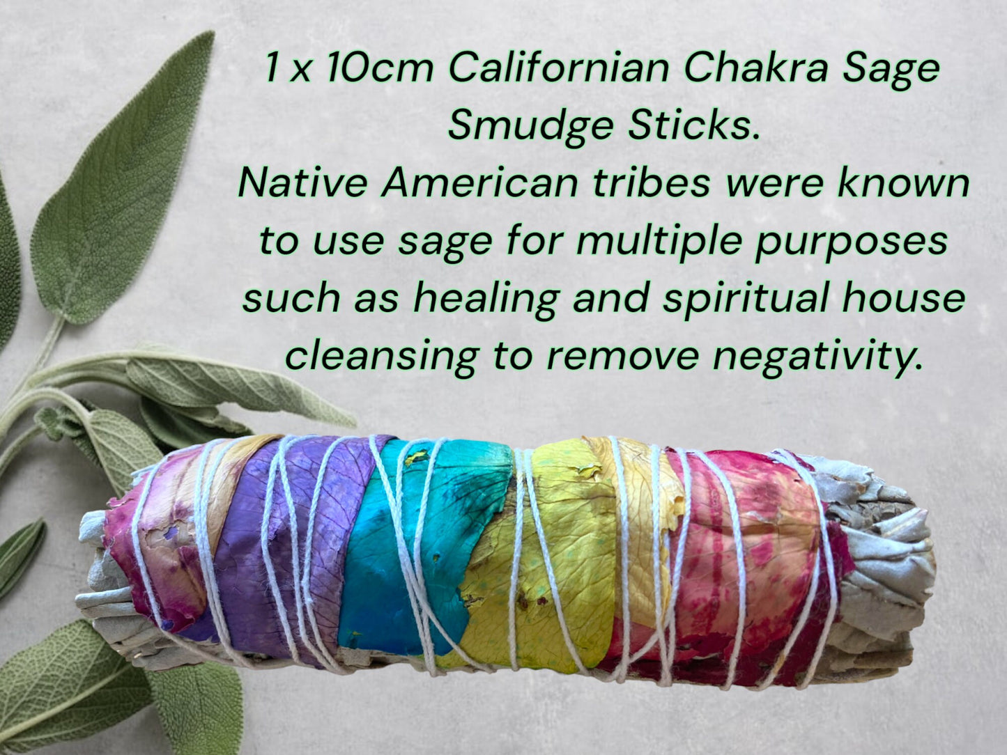 California White Sage Chakra Smudge Cleansing stick