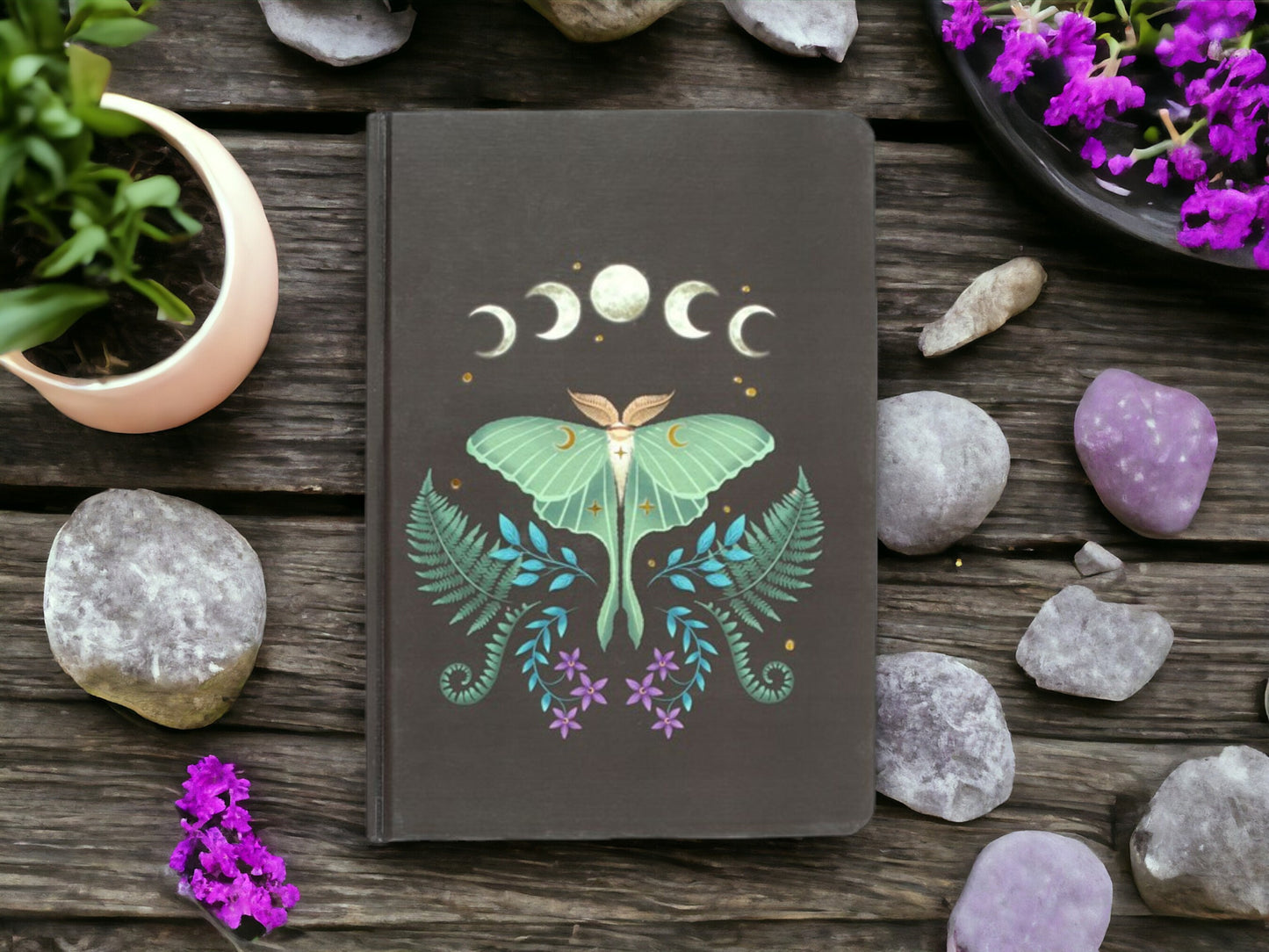 Luna Moth Hardback A5 Lined Notebook