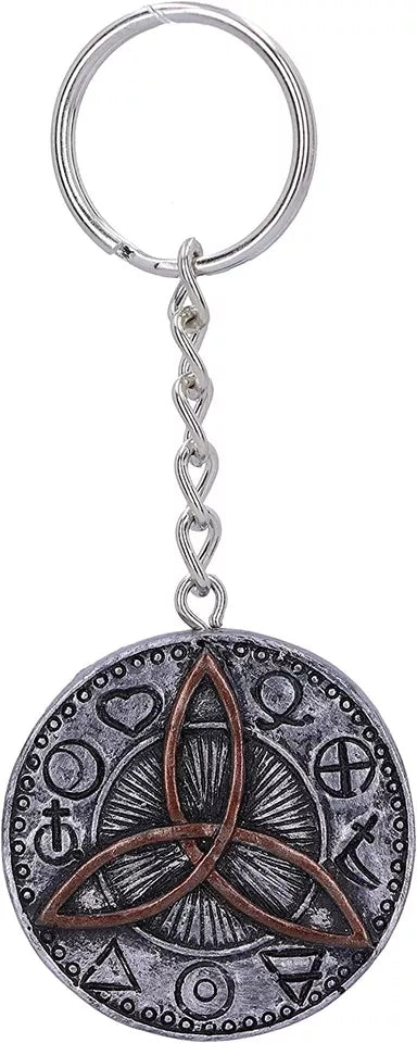 Nemesis Now Dark Gothic Celtic Triquetra Keyring-  Silver -  4.5cm