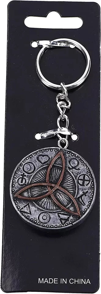 Nemesis Now Dark Gothic Celtic Triquetra Keyring-  Silver -  4.5cm