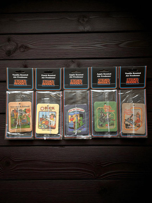 Steven Rhodes Design Air Freshener Dark Humour Funny Retro Gift Alternative Car Home Decor Fragrance